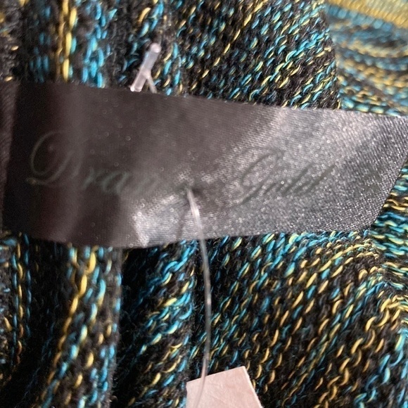 NWT Drama Gold Teal Knit Mini Skirt - Picture 7 of 9